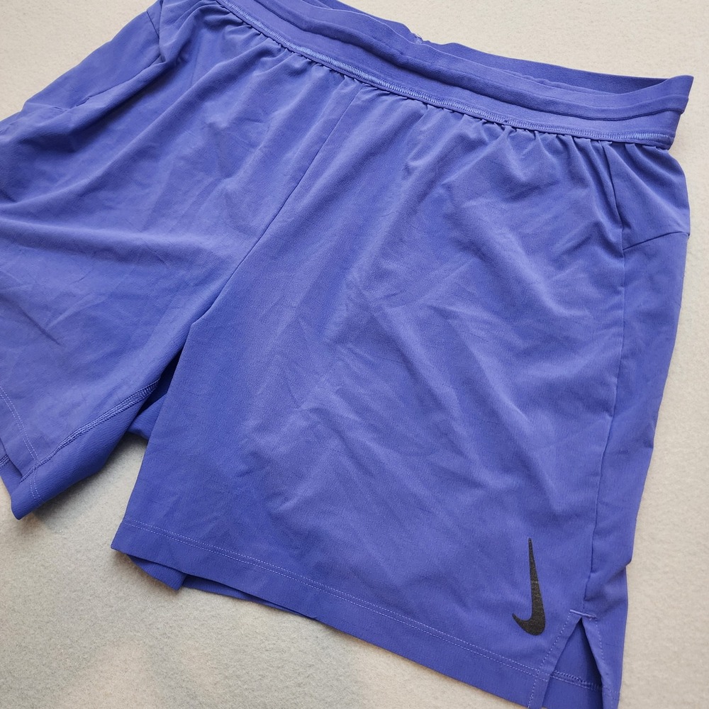 Nike Yoga Dri-FIT Purple Athletic Shorts Womens XXL Elastic Waist Running Gym